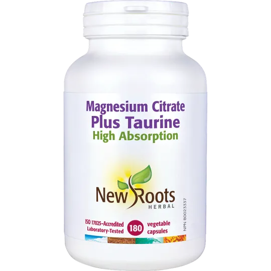 Magnesium Citrate Plus L-Taurine 180 Capsules | Safest & Easiest Shopping Vitamins Online | VITASHOP