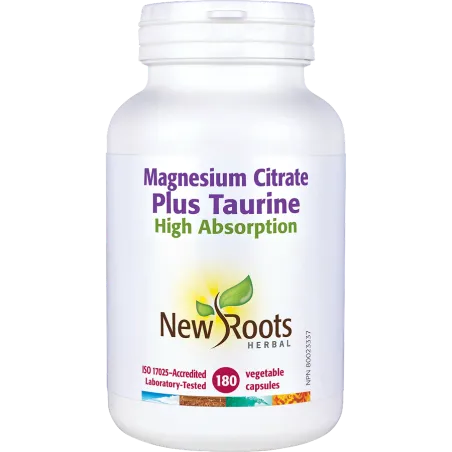 New Roots Magnesium Citrate Plus L-Taurine 180 Capsules | 每天不同折扣, 全网最低价格 | 种类齐全的保健品店铺 VITASHOP, 只有你想不到, 没有你买不到 !