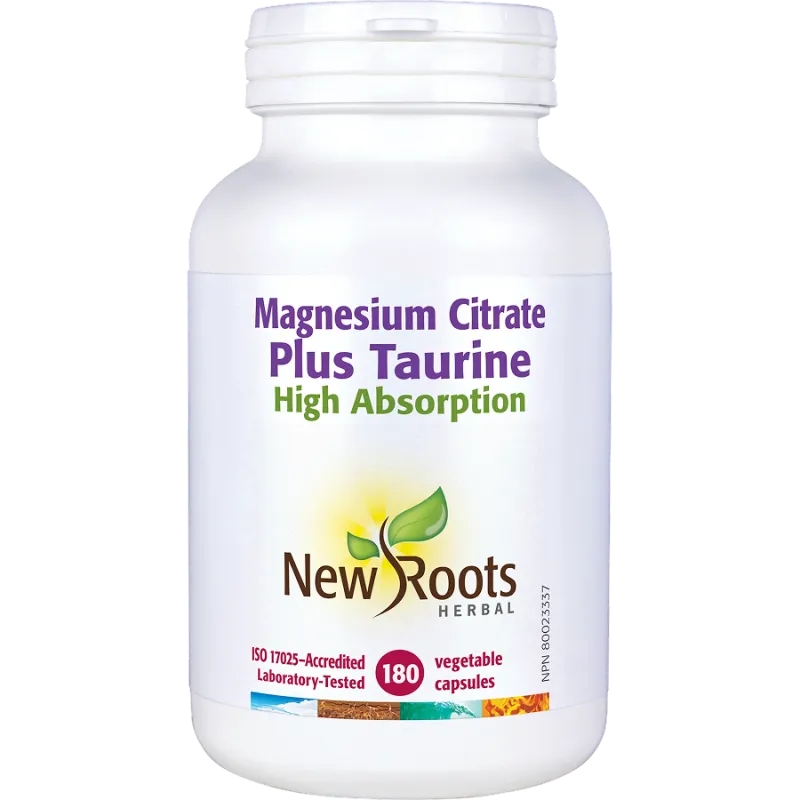 Magnesium Citrate Plus L-Taurine 180 Capsules | Safest & Easiest Shopping Vitamins Online | VITASHOP