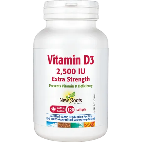 Vitamin D3 2,500 IU Extra Strength 120 Softgels | Safest & Easiest Shopping Vitamins Online | VITASHOP
