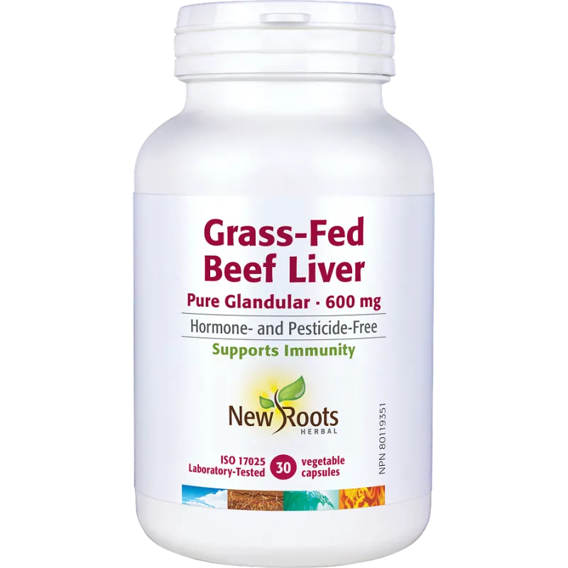 New Roots Pure Liver Raw Glandular 600 mg 30 Capsules | Unbeatable Prices, Daily Deals | VITASHOP