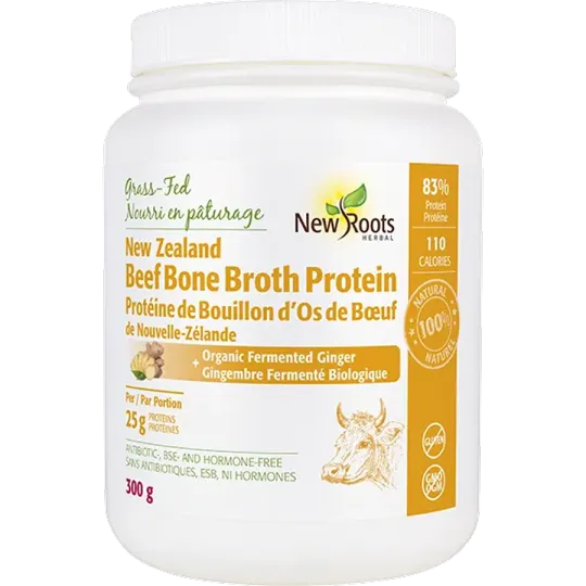 Beef Bone Broth Protein + Organic Fermented Ginger 300 g | Safest & Easiest Shopping Vitamins Online | VITASHOP