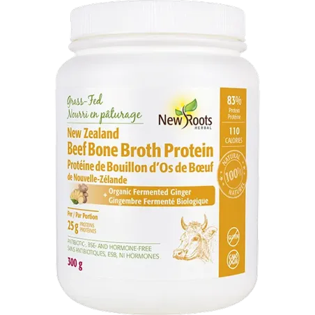 Beef Bone Broth Protein + Organic Fermented Ginger 300 g | Safest & Easiest Shopping Vitamins Online | VITASHOP