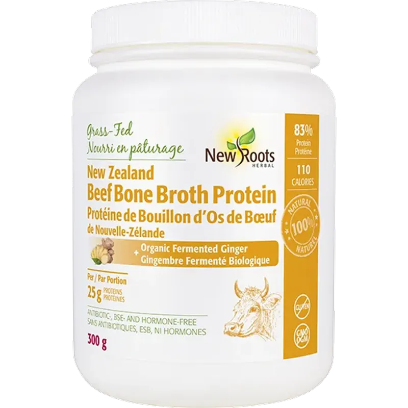 New Roots Beef Bone Broth Protein + Organic Fermented Ginger 300 g | 每天不同折扣, 全网最低价格 | 种类齐全的保健品店铺 VITASHOP, 只有你想不到, 没有你买不到 !