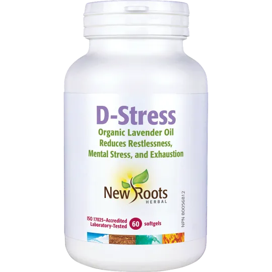 New Roots D-Stress Organic Lavender Oil 60 Softgels | 每天不同折扣, 全网最低价格 | 种类齐全的保健品店铺 VITASHOP, 只有你想不到, 没有你买不到 !