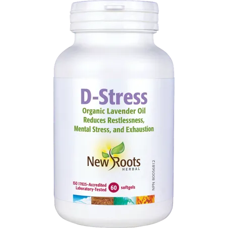 New Roots D-Stress Organic Lavender Oil 60 Softgels | 每天不同折扣, 全网最低价格 | 种类齐全的保健品店铺 VITASHOP, 只有你想不到, 没有你买不到 !