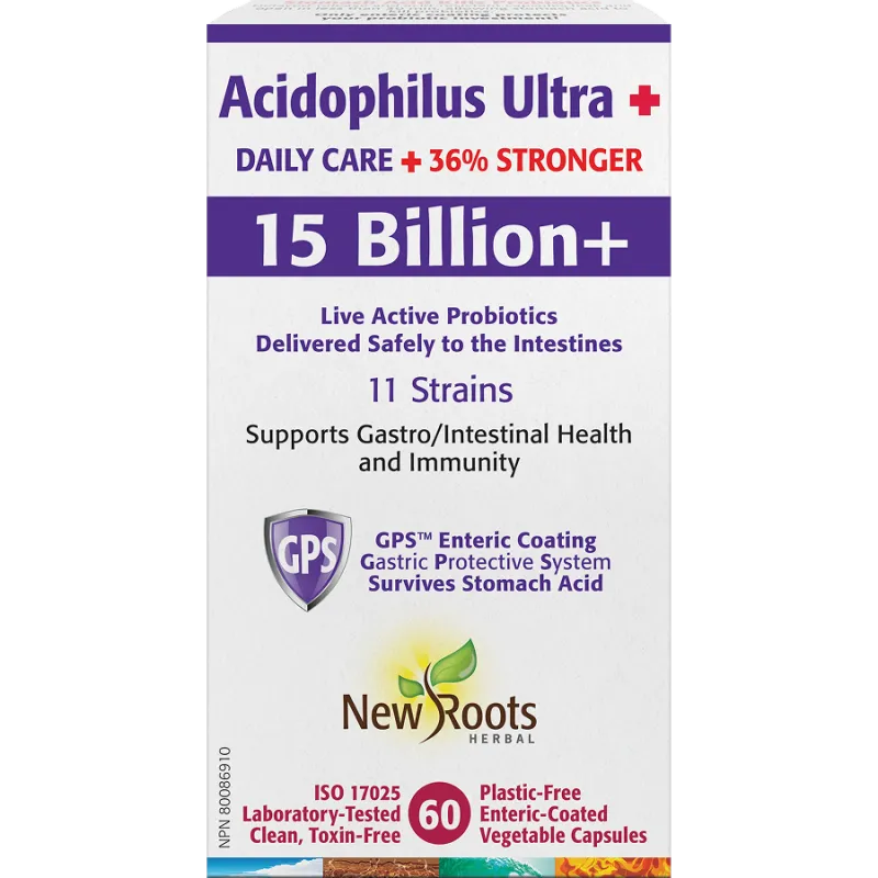 New Roots Acidophilus Ultra + 15 billion 60 Capsules | 每天不同折扣, 全网最低价格 | 种类齐全的保健品店铺 VITASHOP, 只有你想不到, 没有你买不到 !