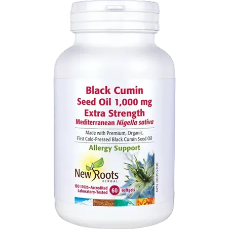 New Roots Black Cumin Seed Oil 1,000 mg Extra Strength 60 Softgels | Unbeatable Prices, Daily Deals | VITASHOP