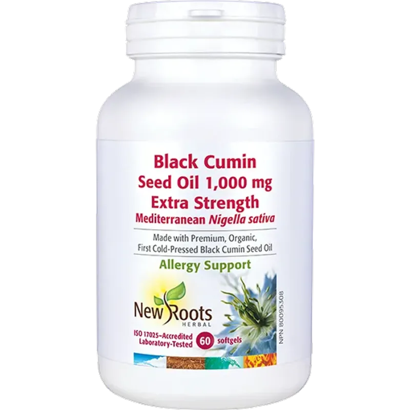 New Roots Black Cumin Seed Oil 1,000 mg Extra Strength 60 Softgels | Unbeatable Prices, Daily Deals | VITASHOP