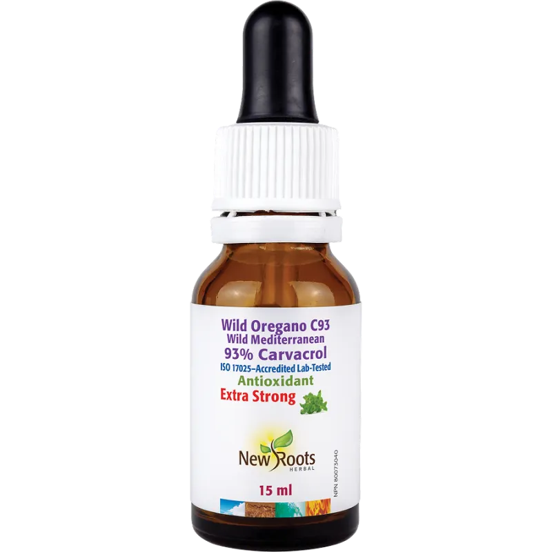 New Roots Wild Oregano C93 Extra Strong 1:3 Blend Oregano Oil to Olive Oil 15 ml | Unbeatable Prices, Daily Deals | VITASHOP