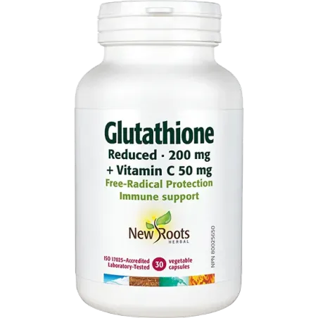 New Roots Glutathione Reduced 200 mg + Vitamin C 50 mg 30 Capsules | Unbeatable Prices, Daily Deals | VITASHOP
