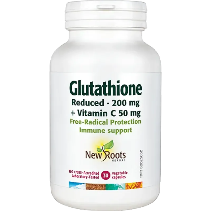 New Roots Glutathione Reduced 200 mg + Vitamin C 50 mg 30 Capsules | Unbeatable Prices, Daily Deals | VITASHOP