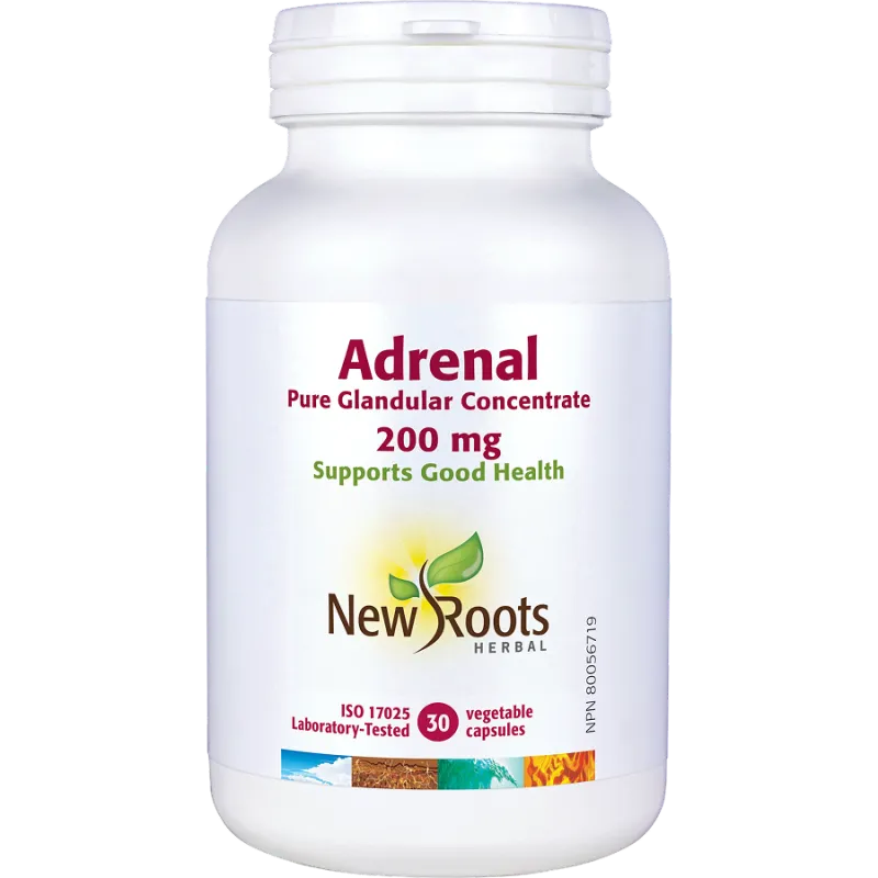 New Roots Adrenal Pure Glandular Concentrate 200 mg 30 Capsules | 每天不同折扣, 全网最低价格 | 种类齐全的保健品店铺 VITASHOP, 只有你想不到, 没有你买不到 !