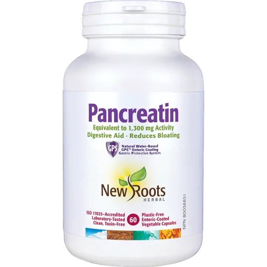 New Roots Pancreatin 1,300 mg 60 Capsules | 每天不同折扣, 全网最低价格 | 种类齐全的保健品店铺 VITASHOP, 只有你想不到, 没有你买不到 !