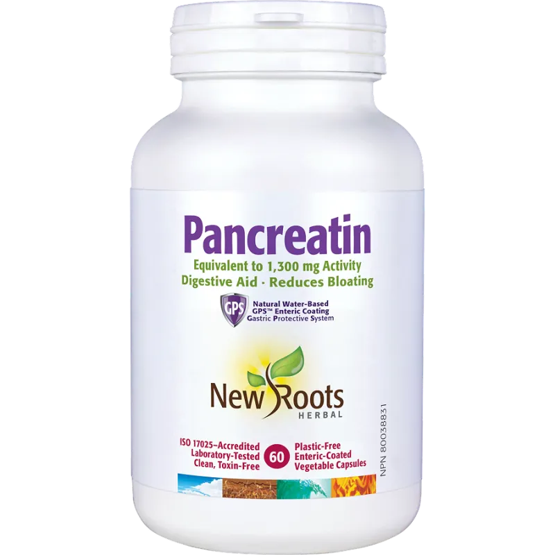 New Roots Pancreatin 1,300 mg 60 Capsules | Unbeatable Prices, Daily Deals | VITASHOP