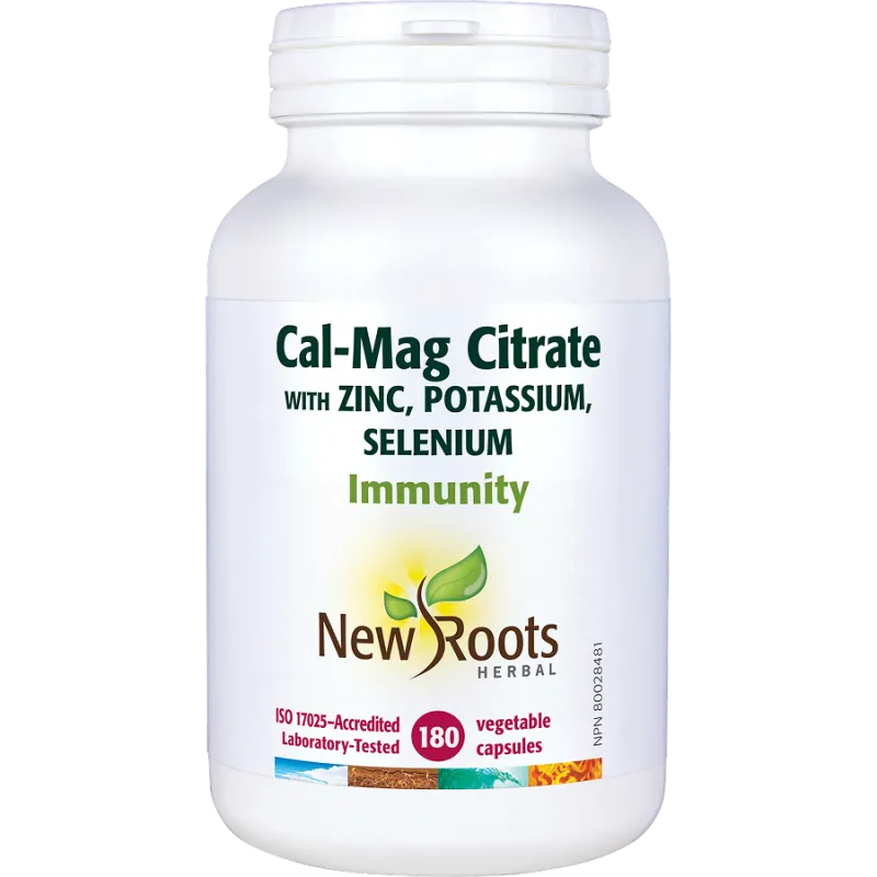 New Roots Cal-Mag Citrate With Zinc, Potassium, Selenium 180 Capsules | 每天不同折扣, 全网最低价格 | 种类齐全的保健品店铺 VITASHOP, 只有你想不到, 没有你买不到 !