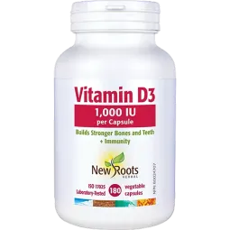 New Roots Vitamin D3 1,000 IU 180 Capsules | Unbeatable Prices, Daily Deals | VITASHOP