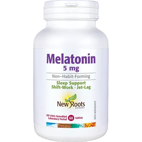 New Roots Melatonin 5 mg Sleep Support 60 Tablets | 每天不同折扣, 全网最低价格 | 种类齐全的保健品店铺 VITASHOP, 只有你想不到, 没有你买不到 !