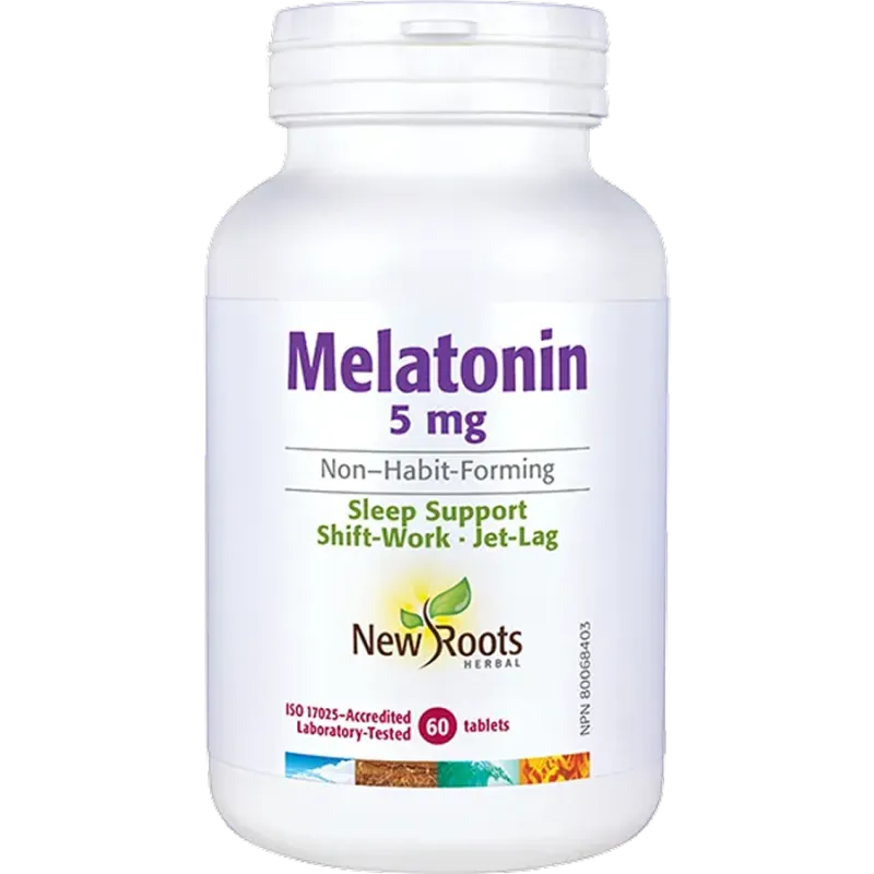 New Roots Melatonin 5 mg Sleep Support 60 Tablets | 每天不同折扣, 全网最低价格 | 种类齐全的保健品店铺 VITASHOP, 只有你想不到, 没有你买不到 !