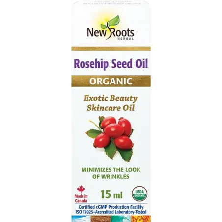 New Roots Rosehip Seed Oil Rosa Mosqueta Certified Organic 15 ml | Unbeatable Prices, Daily Deals | VITASHOP