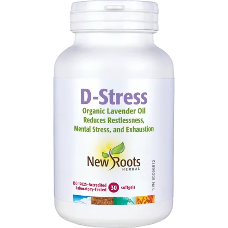 New Roots 뉴 루츠 D-Stress 유기농 라벤더 오일 30 소프트젤 | 매일 업데이트되는 특가 상품 | VITASHOP