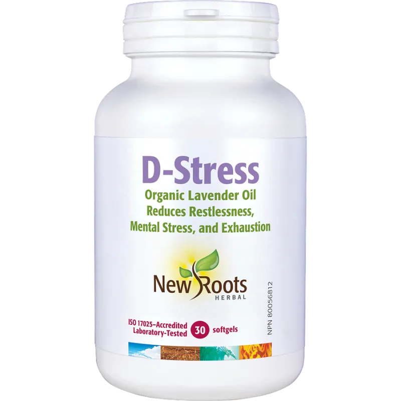 New Roots D-Stress Organic Lavender Oil 30 Softgels | 每天不同折扣, 全网最低价格 | 种类齐全的保健品店铺 VITASHOP, 只有你想不到, 没有你买不到 !