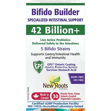 Bifido Builder Specialized Intestinal Support 42 Billion+ 30 Vegetable Capsules | Safest & Easiest Shopping Vitamins Online | VI