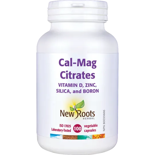 New Roots Cal-Mag Citrates Vitamin D, Zinc, Silica, and Boron 100 Capsules | 每天不同折扣, 全网最低价格 | 种类齐全的保健品店铺 VITASHOP, 只有你想不到, 没有你买不