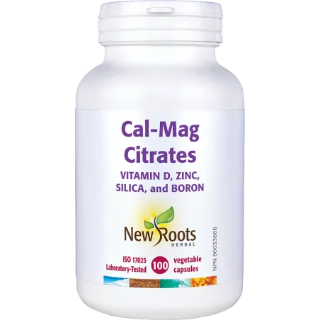 New Roots Cal-Mag Citrates Vitamin D, Zinc, Silica, and Boron 100 Capsules | 每天不同折扣, 全网最低价格 | 种类齐全的保健品店铺 VITASHOP, 只有你想不到, 没有你买不