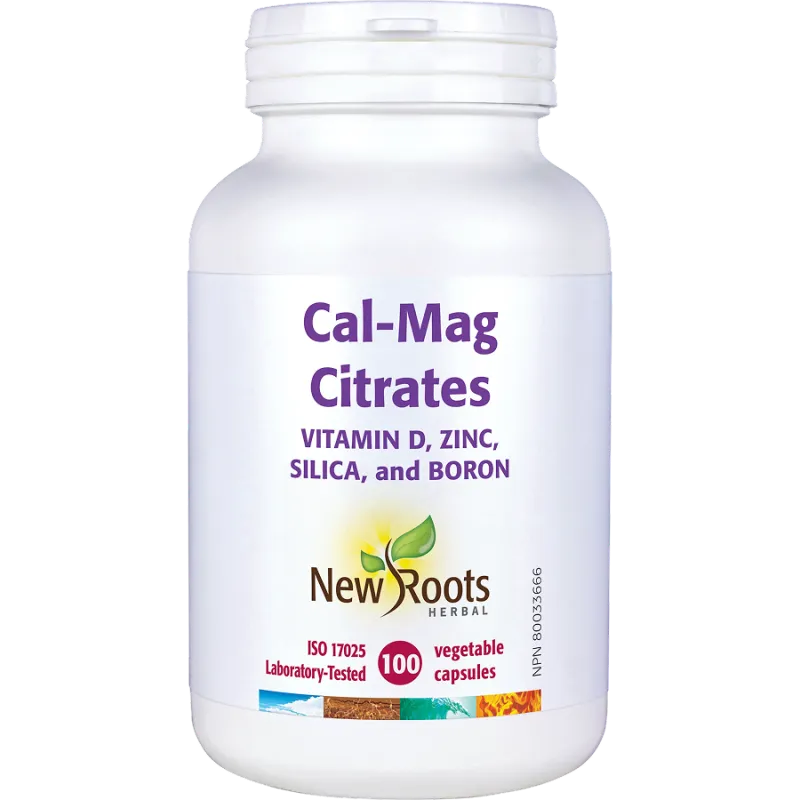 New Roots Cal-Mag Citrates Vitamin D, Zinc, Silica, and Boron 100 Capsules | 每天不同折扣, 全网最低价格 | 种类齐全的保健品店铺 VITASHOP, 只有你想不到, 没有你买不