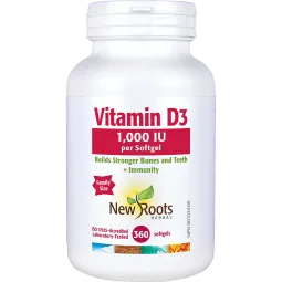 New Roots Vitamin D3 1,000 IU 360 Softgels | Unbeatable Prices, Daily Deals | VITASHOP
