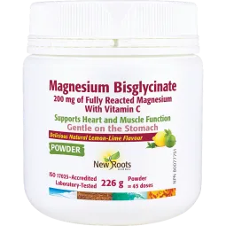 New Roots Magnesium Bisglycinate 200 mg With Vitamin C 226 g | Unbeatable Prices, Daily Deals | VITASHOP