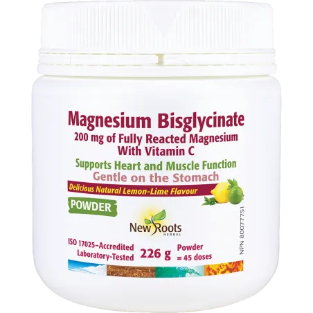 New Roots Magnesium Bisglycinate 200 mg With Vitamin C 226 g | 每天不同折扣, 全网最低价格 | 种类齐全的保健品店铺 VITASHOP, 只有你想不到, 没有你买不到 !