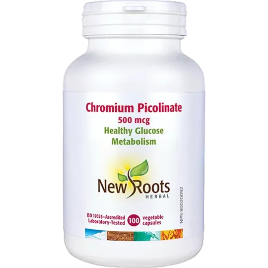 New Roots Chromium Picolinate 500 mcg 100 Capsules | Unbeatable Prices, Daily Deals | VITASHOP