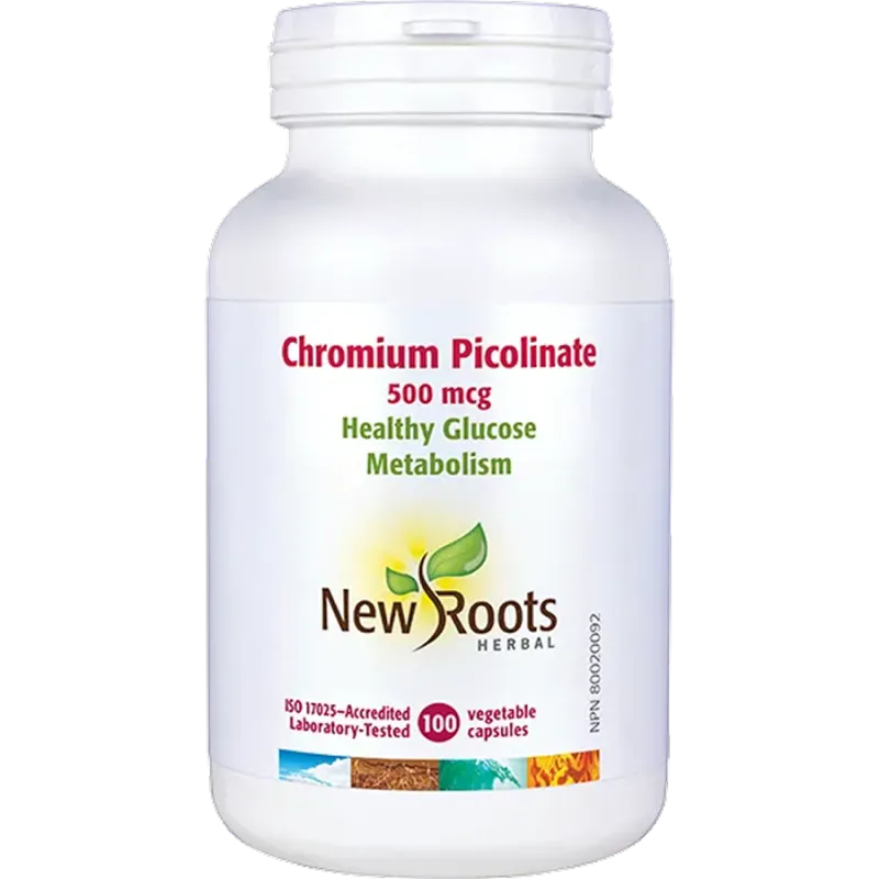 New Roots Chromium Picolinate 500 mcg 100 Capsules | Unbeatable Prices, Daily Deals | VITASHOP