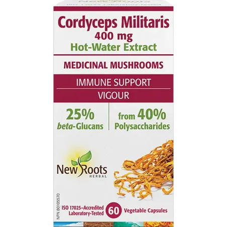 New Roots Cordyceps Militaris Extract 60 Capsules | Unbeatable Prices, Daily Deals | VITASHOP