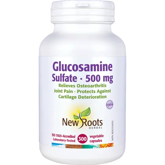 New Roots Glucosamine Sulfate 500 mg 300 Capsules | Unbeatable Prices, Daily Deals | VITASHOP