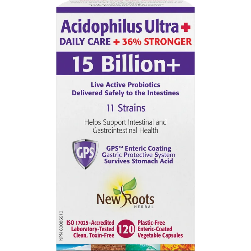 New Roots Acidophilus Ultra + 15 billion 120 Capsules | 每天不同折扣, 全网最低价格 | 种类齐全的保健品店铺 VITASHOP, 只有你想不到, 没有你买不到 !
