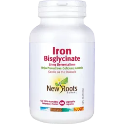 New Roots Iron Bisglycinate 60 Vegetable Capsules | Unbeatable Prices, Daily Deals | VITASHOP