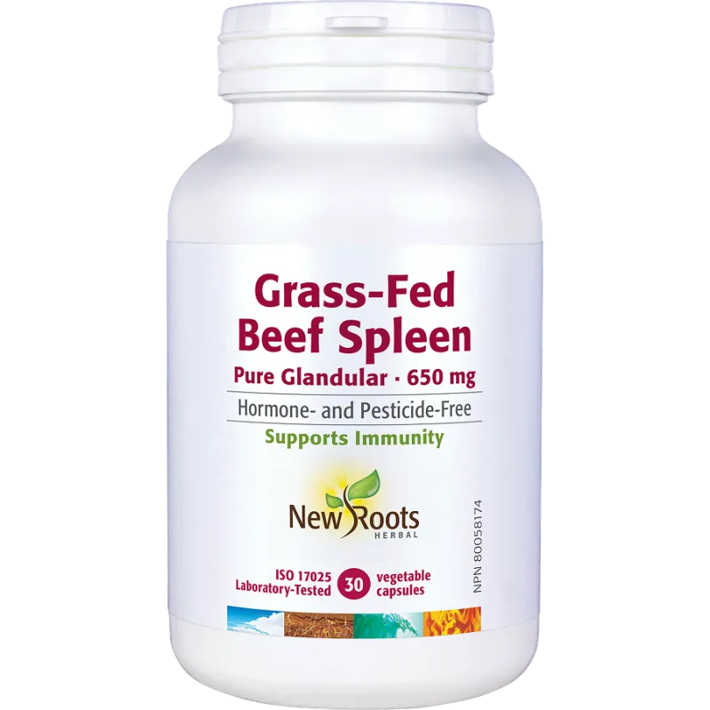 New Roots Grass-Fed Beef Spleen PureGlandular 650 mg 30 Capsules | 每天不同折扣, 全网最低价格 | 种类齐全的保健品店铺 VITASHOP, 只有你想不到, 没有你买不到 !