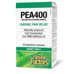 Natural Factors PEA400 Palmitoylethanolamide, 90 Vegetarian Capsules | Unbeatable Prices, Daily Deals | VITASHOP