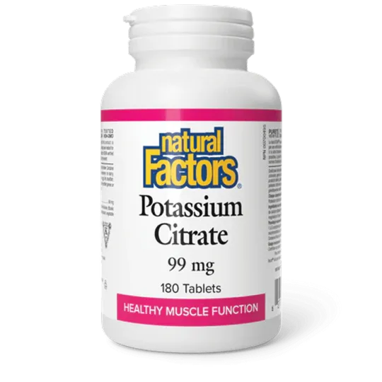 Natural Factors Potassium Citrate 99 mg, 180 Tablets | 每天不同折扣, 全网最低价格 | 种类齐全的保健品店铺 VITASHOP, 只有你想不到, 没有你买不到 !