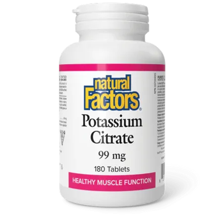 Natural Factors Potassium Citrate 99 mg, 180 Tablets | 每天不同折扣, 全网最低价格 | 种类齐全的保健品店铺 VITASHOP, 只有你想不到, 没有你买不到 !