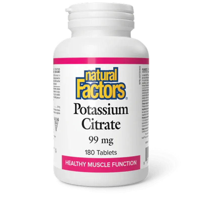 Natural Factors Potassium Citrate 99 mg, 180 Tablets | 每天不同折扣, 全网最低价格 | 种类齐全的保健品店铺 VITASHOP, 只有你想不到, 没有你买不到 !