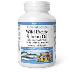 Natural Factors OmegaFactors Wild Pacific Salmon Oil 1000 mg, 90 Softgels | Unbeatable Prices, Daily Deals | VITASHOP