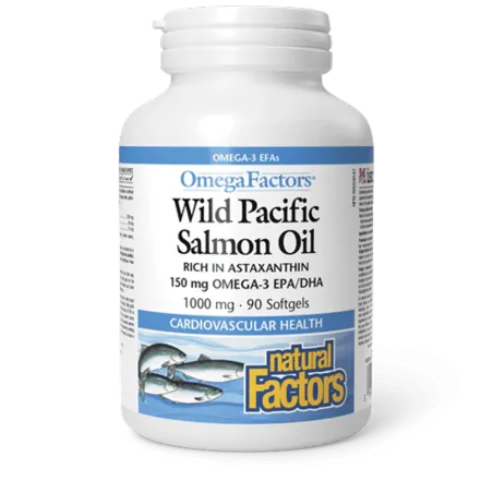 OmegaFactors Huile de saumon sauvage du Pacifique 1000 mg | Safest & Easiest Shopping Vitamins Online | VITASHOP
