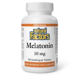 Mélatonine 10 mg de menthe poivrée, 90 comprimés sublinguaux | Safest & Easiest Shopping Vitamins Online | VITASHOP