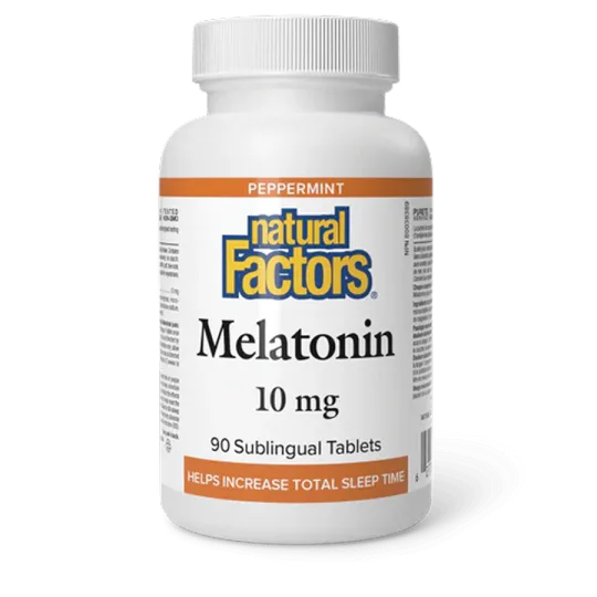 Mélatonine 10 mg de menthe poivrée, 90 comprimés sublinguaux | Safest & Easiest Shopping Vitamins Online | VITASHOP