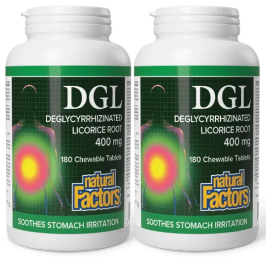 DGL Deglycyrrhizinated Licorice Root 400 mg, 180 Chewable Tablets | Safest & Easiest Shopping Vitamins Online | VITASHOP