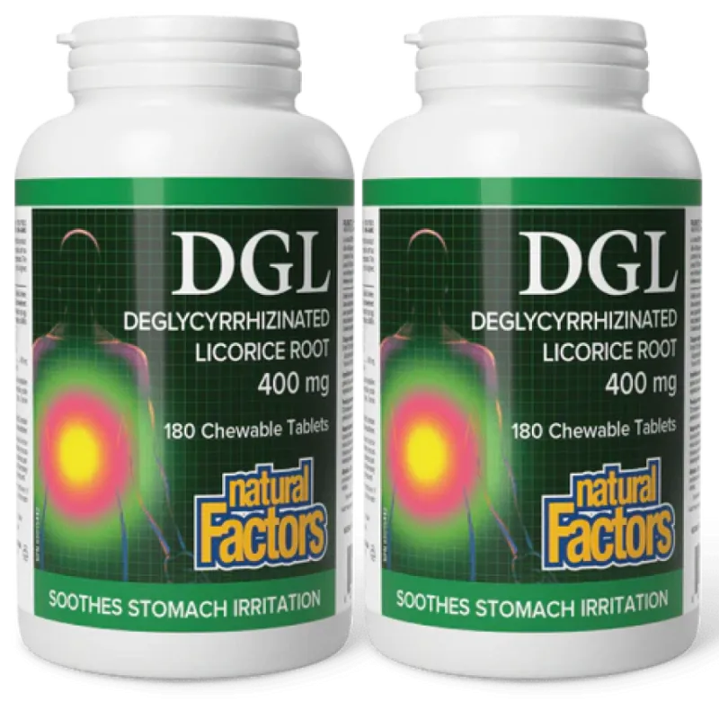DGL Deglycyrrhizinated Licorice Root 400 mg, 180 Chewable Tablets | Safest & Easiest Shopping Vitamins Online | VITASHOP